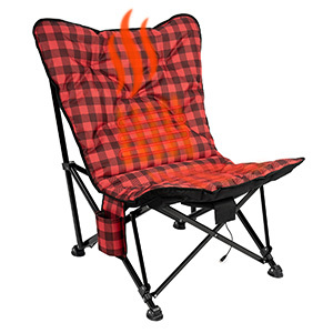 Aurora Chair Heated w/Power Bank & Bluetooth - Red/Black | 084897-KM-ACHS-RB