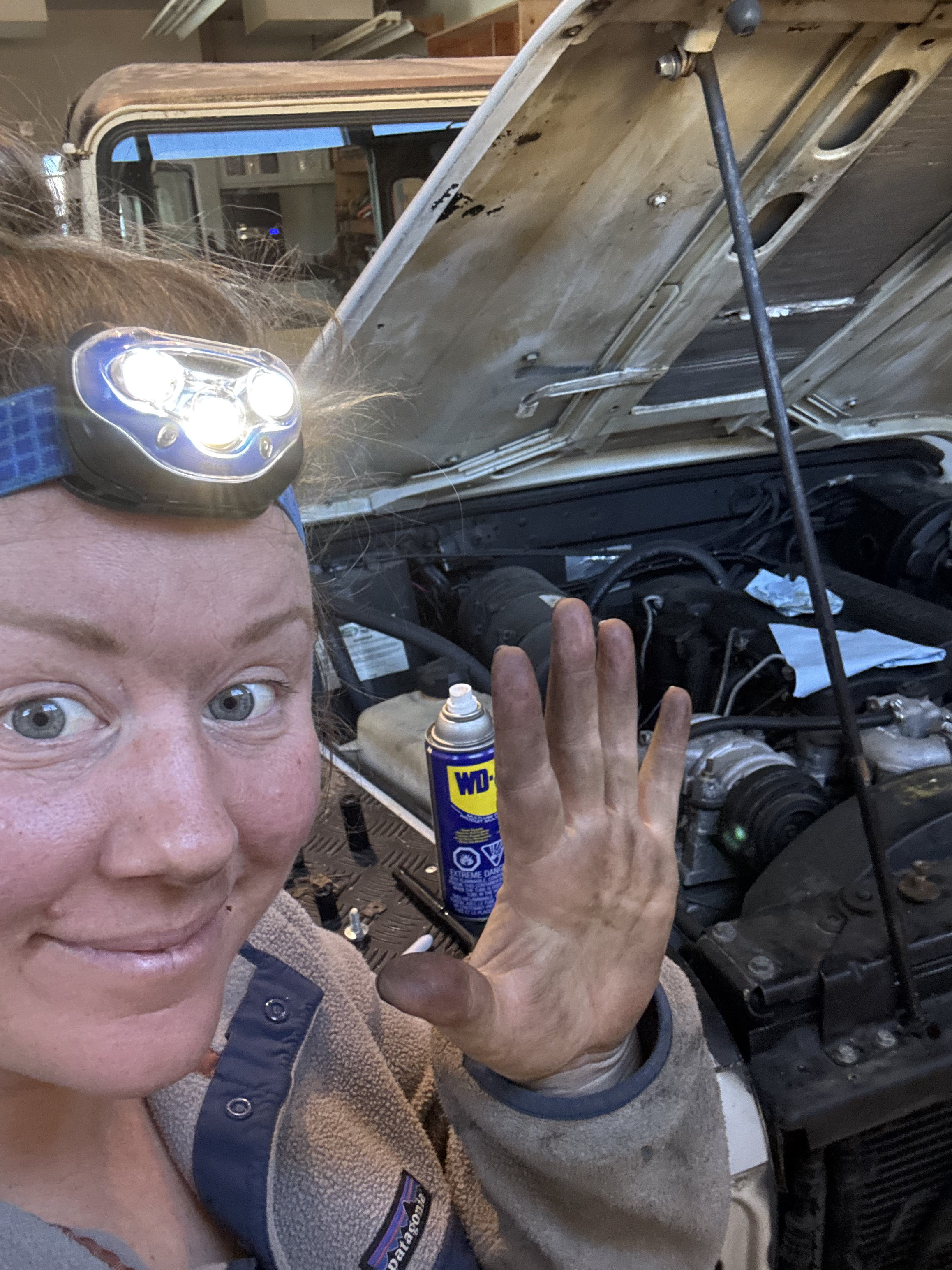 Jessica and her Land Rover Defender